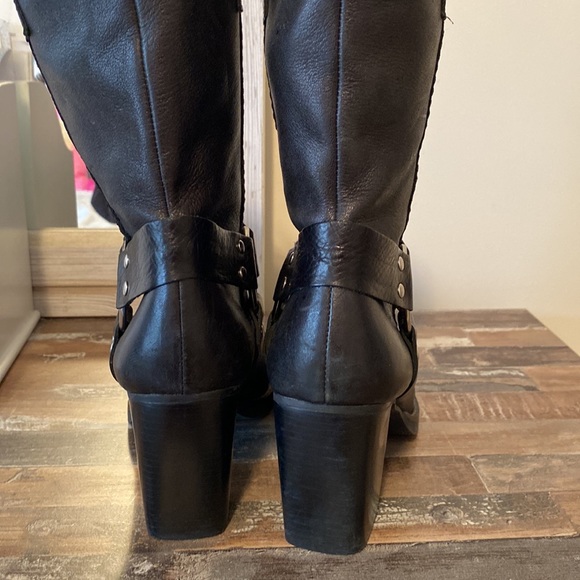 EUC SEXY 🔥 MIA Black Leather Biker Motorcycle Western Harness  Boots - 9M - Picture 9 of 16